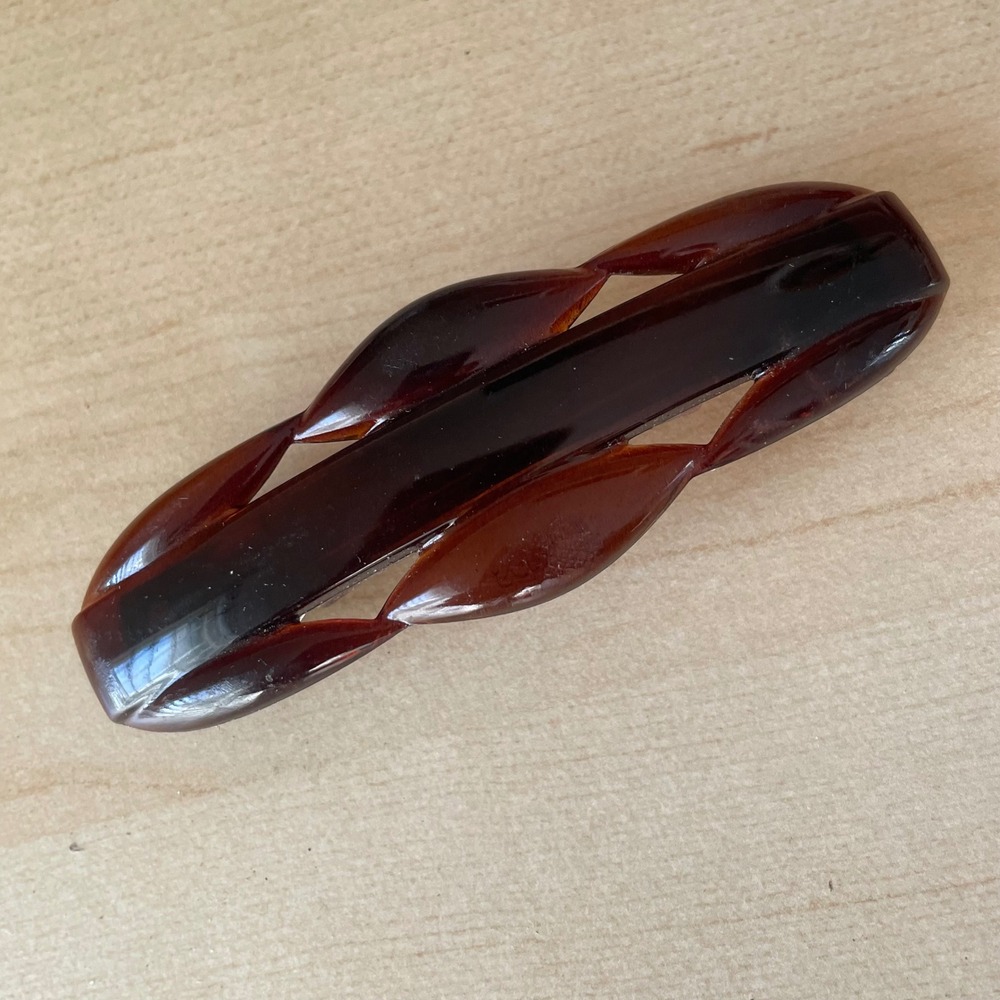 Scünci Hair Clip Acetate Tortoiseshell with Metal Clip 90s
